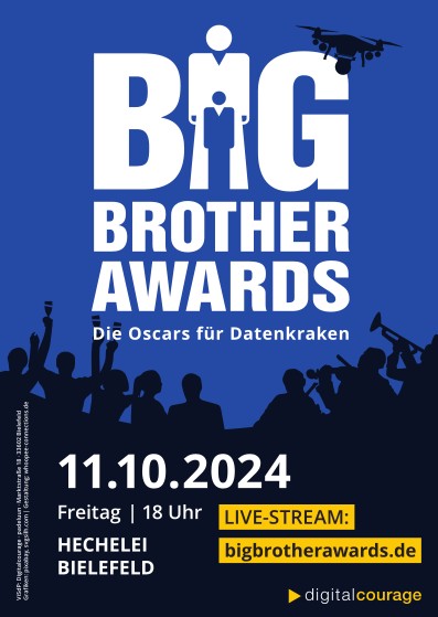Flyer für die BigBrotherAwards 2024