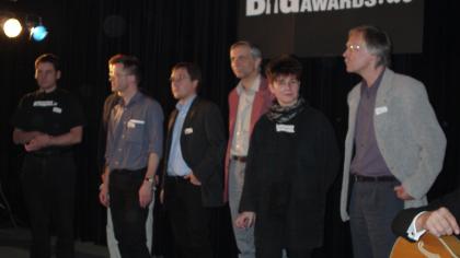 Die Jury auf der Bühne der BBAs 2001.