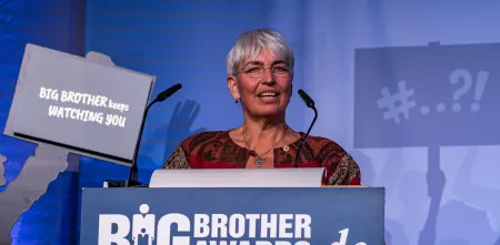 Katharina Just am Redner.innenpult der BBAs 2025.