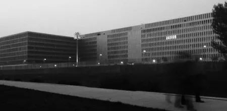 Zentrale des BND (schwarz-weiß).