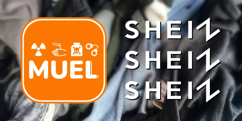 „Umgestaltete“ Logos der Unternehmen Temu und Shein.