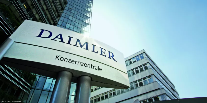 Eingangsbereich der Daimler-Konzernzentrale.