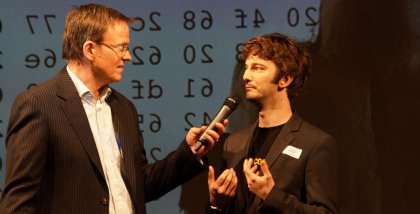 Moderator Andreas Liebold im Interview.F
