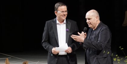 Theater-Intendant Michael Heicks im Gespräch mit Andreas Liebold.
